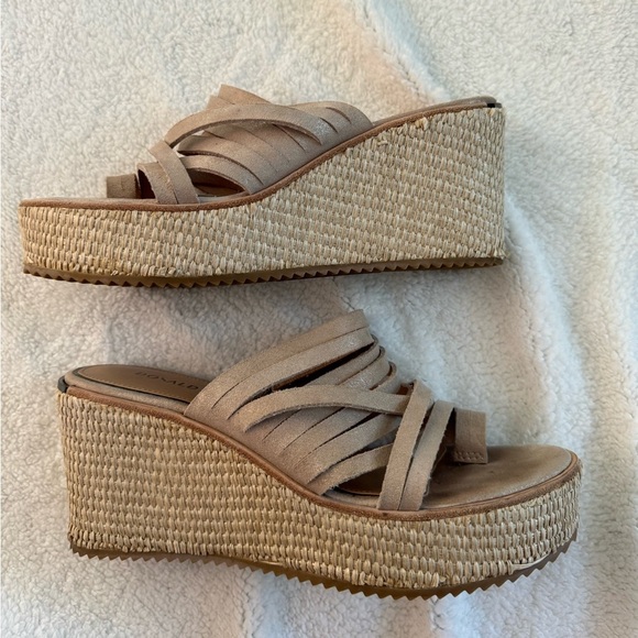 Donald J. Plummer Ithaca Platino Women’s 8 1/2 Heels Woven Sandals Strappy - Picture 4 of 9